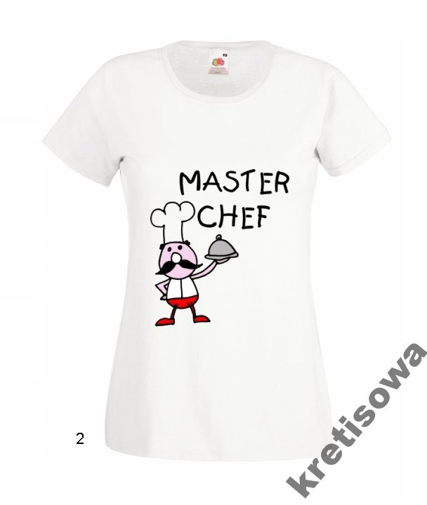 

Kolorowe Koszulki Kucharz Master Chef Grill Wzory