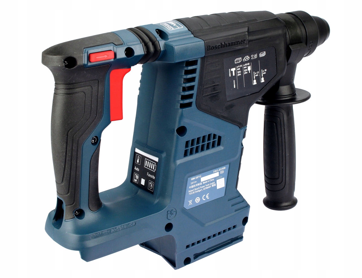 AKUMULATOROWY MŁOT GBH 187-LI / GBH 18V-24 C BOSCH KORPUS Zasilanie akumulatorowe