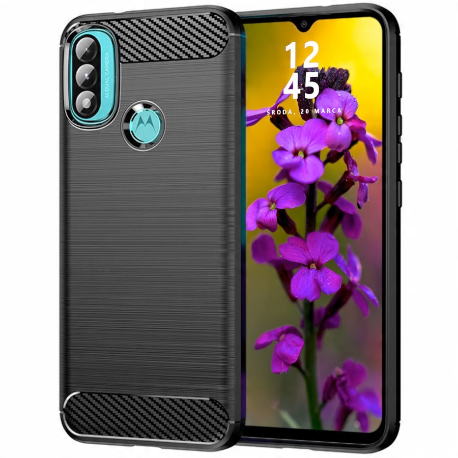 

Etui do Motorola E20 E30 E40 Pancerne Karbon Szkło