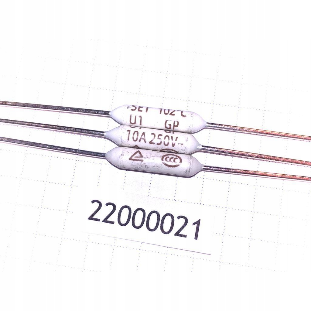 Bezpiecznik termiczny 102C 10A 250V x2