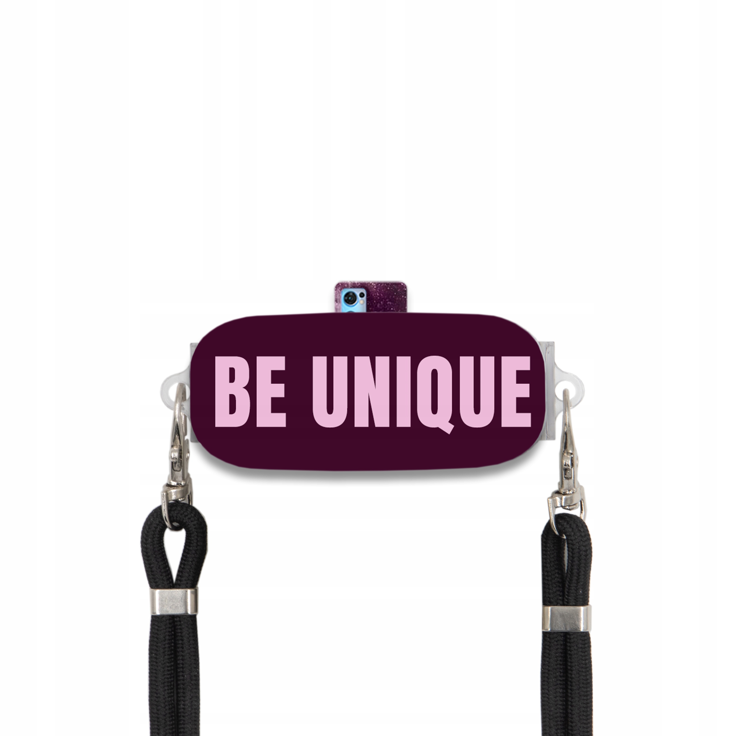 Puzdro pre Oppo Reno 7 Pro držiak na šnúrku Čierna Fialová Mramor Be Unique