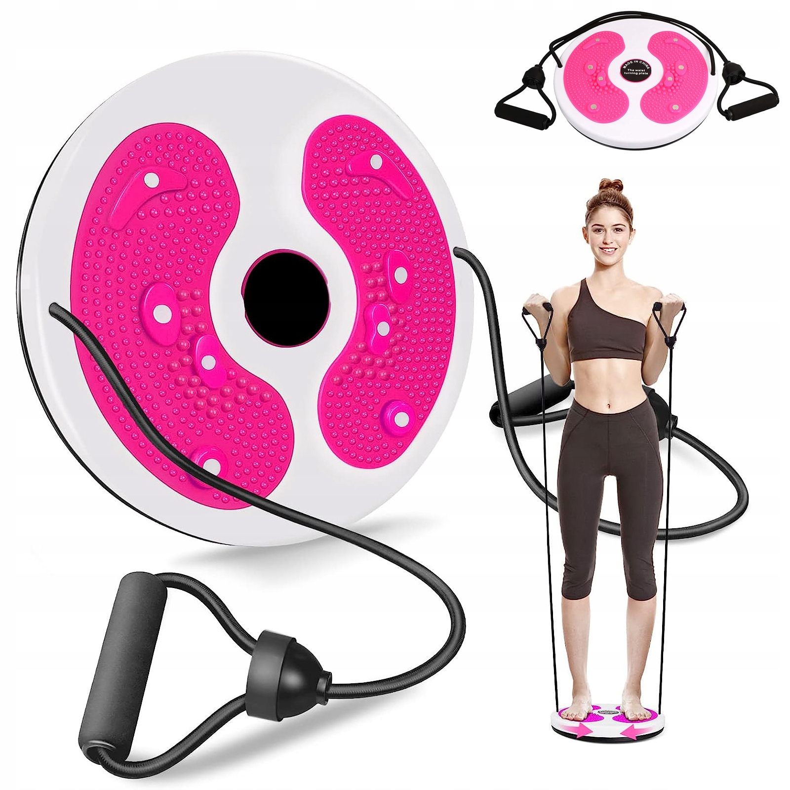 TWIST WAIST DISC OBROTOWY TALERZ DO ĆWICZEŃ FITNESS SLIM Z MASAŻER 28CM Marka inna