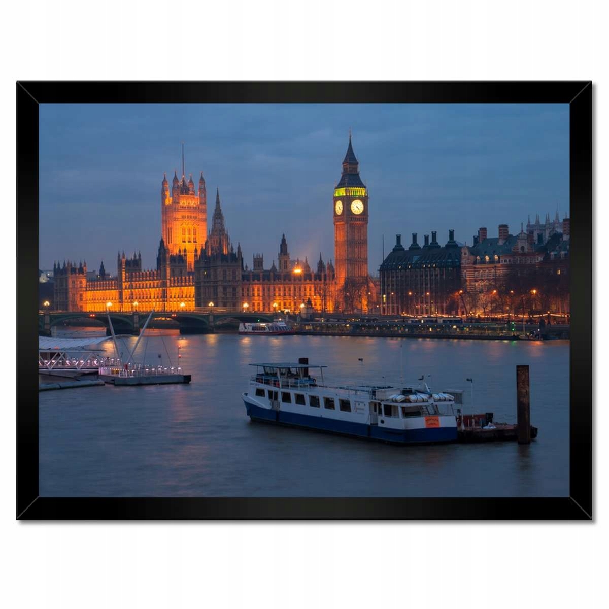 Plakáty v rámu 40x30 Westminsterský palác v noci