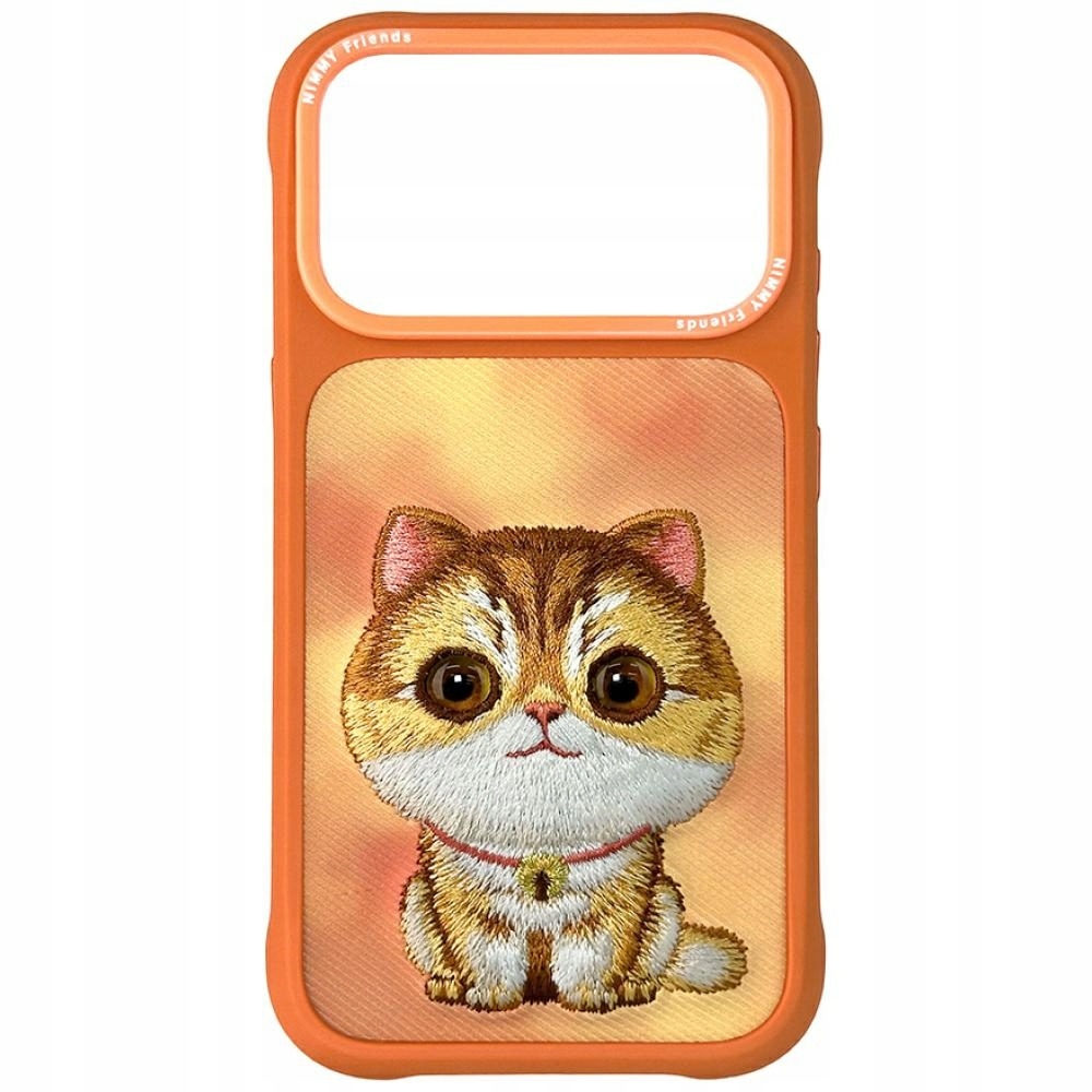 Etui Nimmy Big Eyed Pet 2. 0 Cat na iPhone 17 Pro pomarańczowe Nimmy