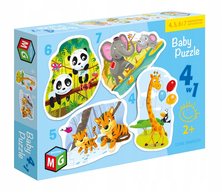

Baby Puzzle 4w1: Dzikie zwierzęta (0566)