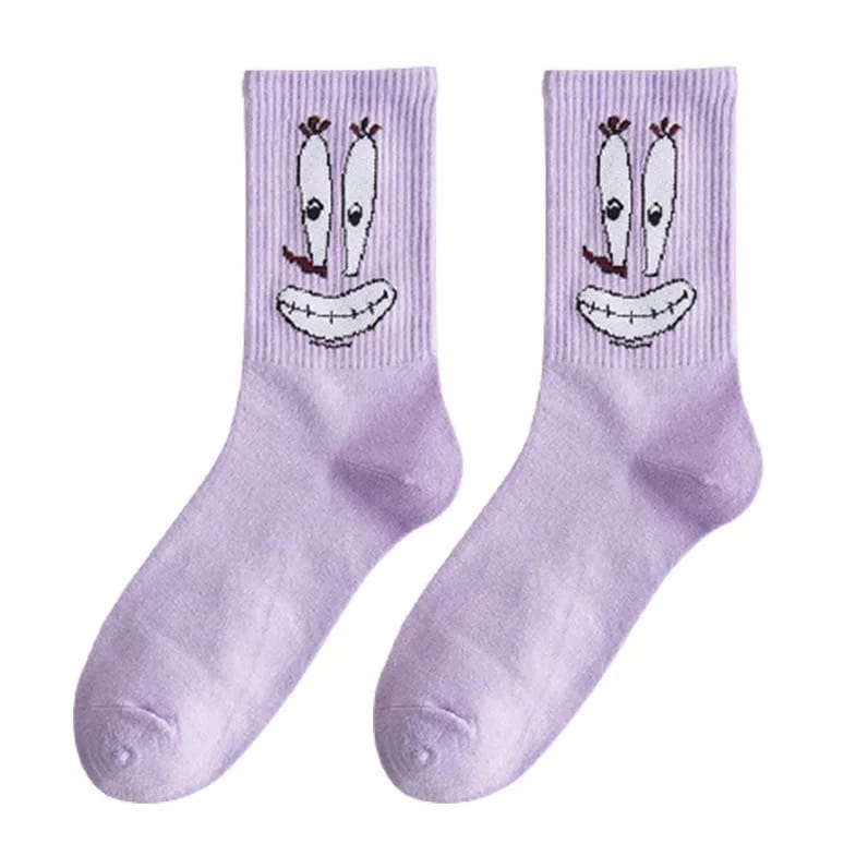 

Skarpetki unisex bajka Spongebob krab fioletowe
