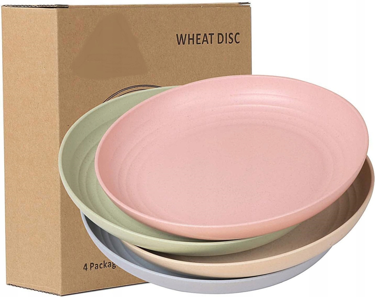 talerze do kempingu na piknik 4 szt Eco In Wheat wielorazowe bez Bpa