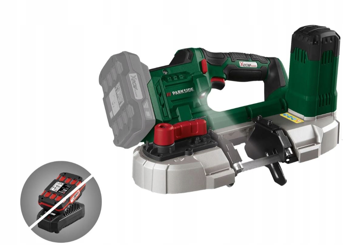 Стрічкова пила Різак Акумуляторна торцювальна пила PMBA 20-Li A1 PARKSIDE Код виробника PMBA 20-Li A1