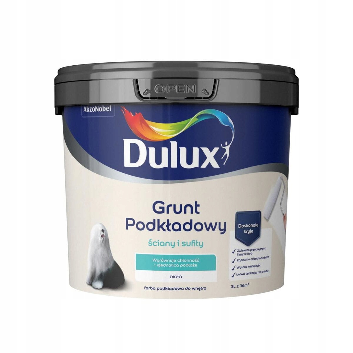 Grunt podkładowy 3 l biały DULUX