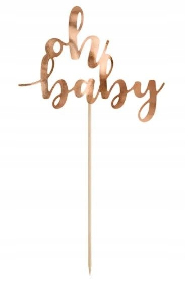 

Topper na tort Oh Baby rose gold baby shower