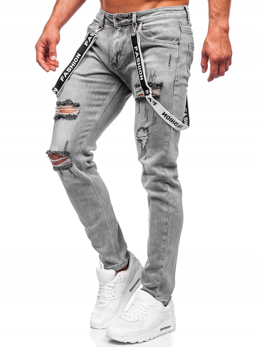 Spodnie Jeansy Slim Fit Szare KX952 DENLEY_30/S