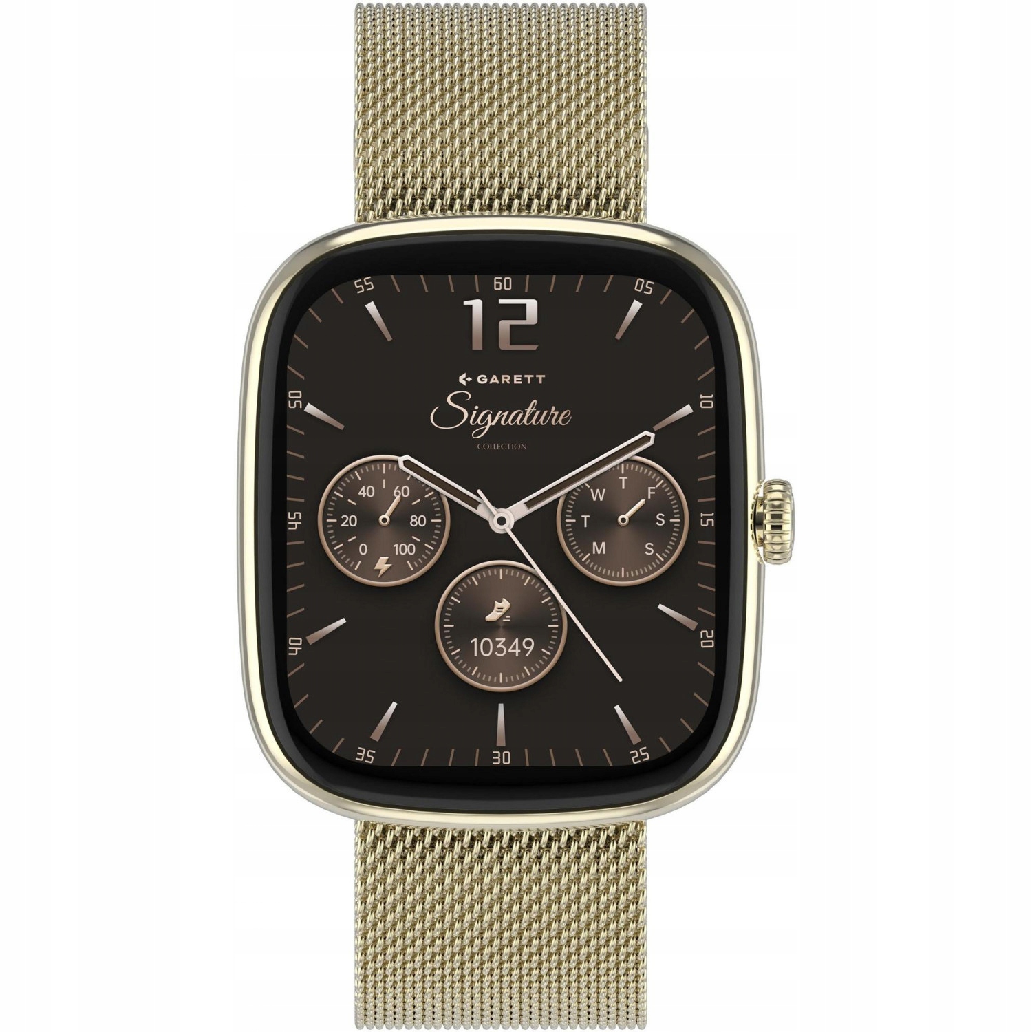 Dámske inteligentné hodinky Garett 5904238485033 zlatý náramok