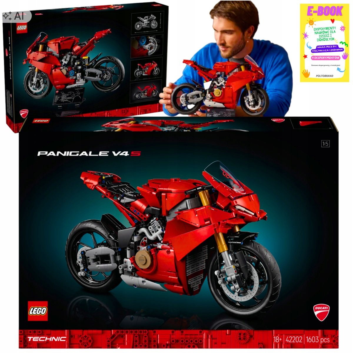 Lego Technic Motocykl Ducati Panigale V4 Motor Dla Niego Ebook