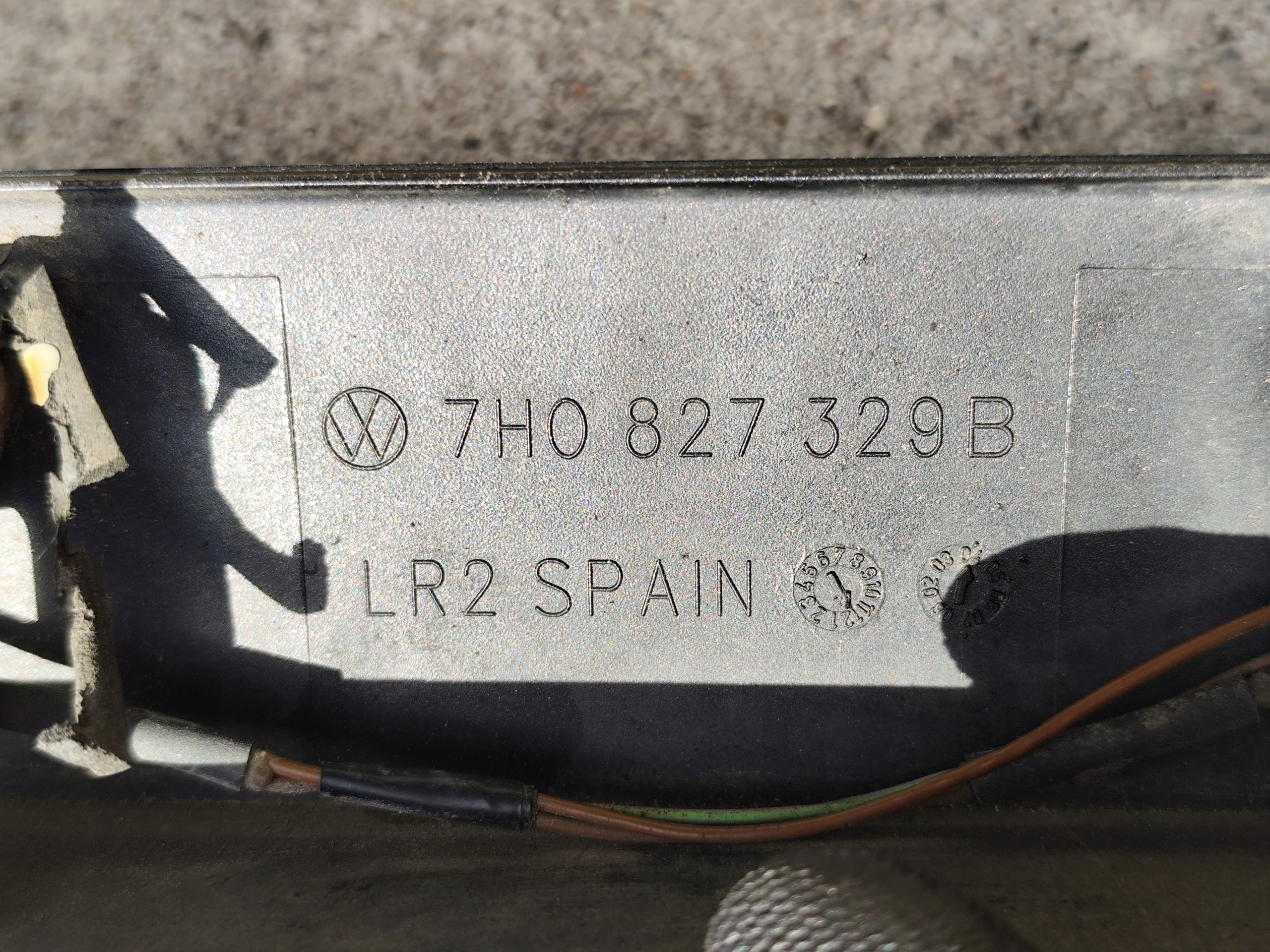 VW T5 Couverture Moulage Éclairage plaque d’immatriculation skrzydelka Noir