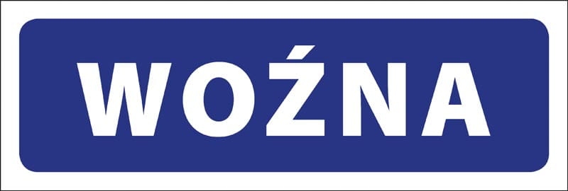 Tabliczka info na drzwi - WOŹNA (naklejka)
