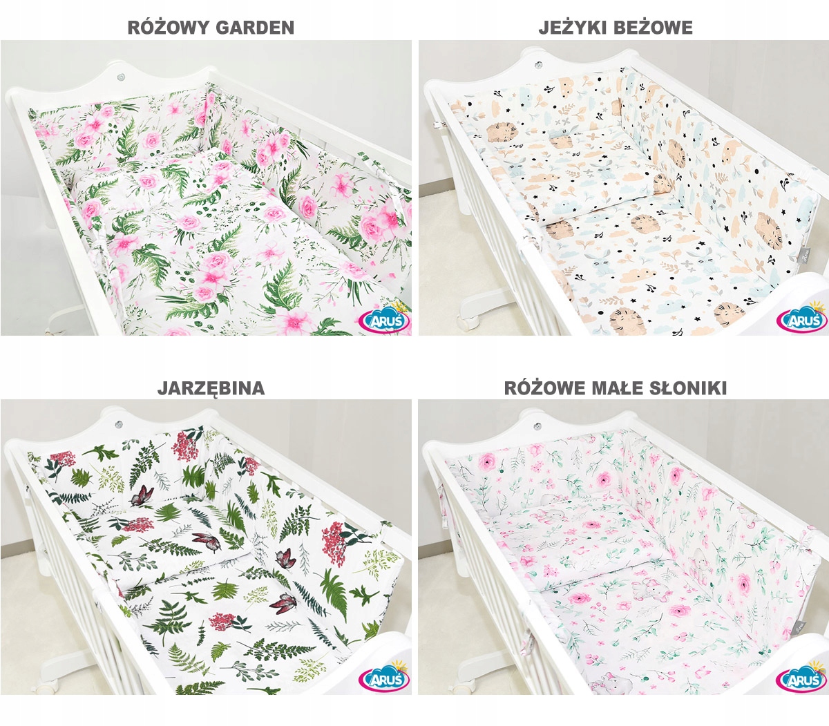 KOŁYSKA DZIECIĘCA DLA DZIECKA BIAŁA Z MATERACEM I POŚCIELĄ Z BALDACHIMEM Materiał dominujący drewno