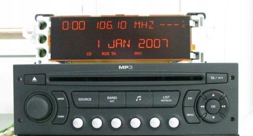 WYŚWIETLACZ RADIA CITROEN C5 X7 III NOWY TYP EKRAN