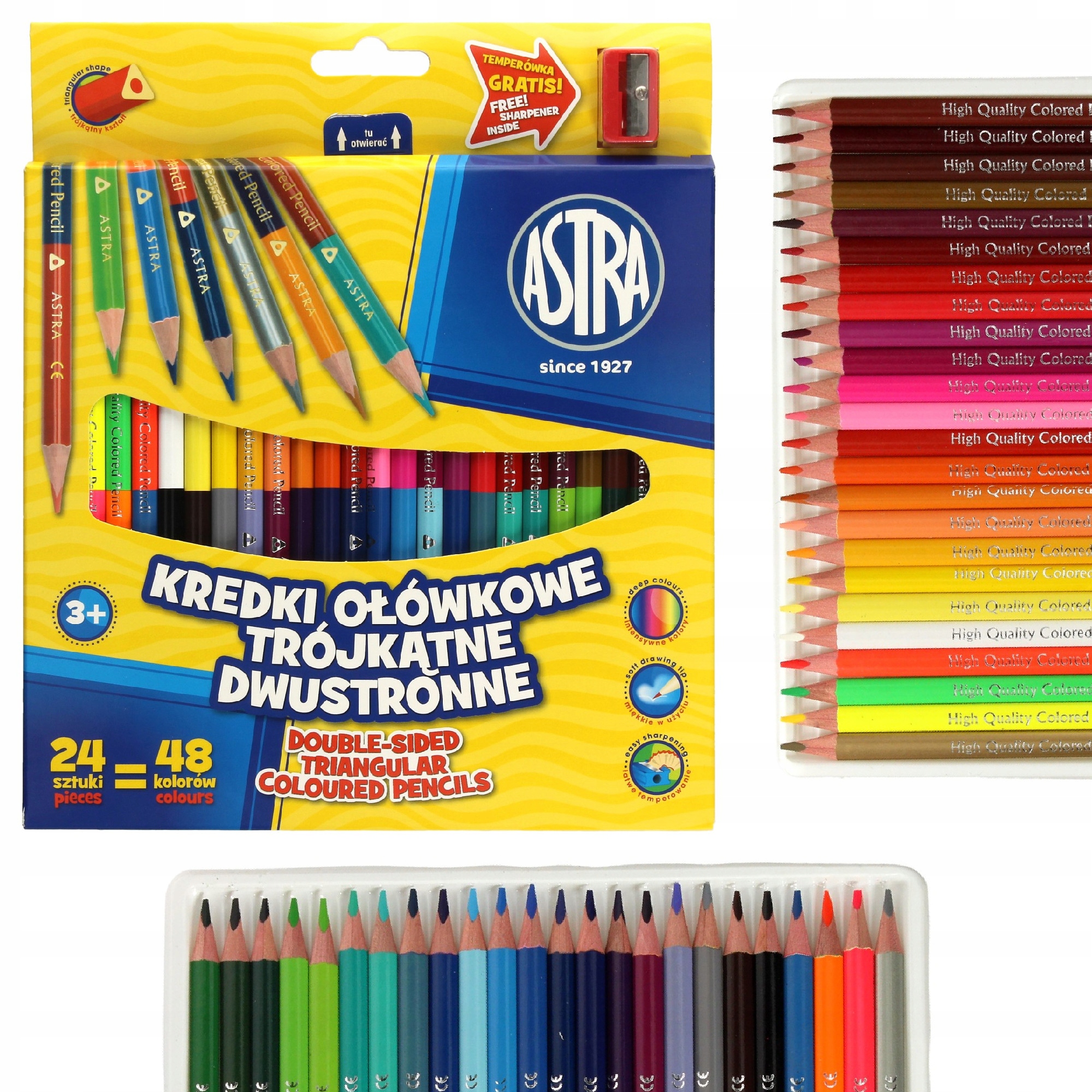 

Kredki ołówkowe dustronne 24/48kol Astra 312116004
