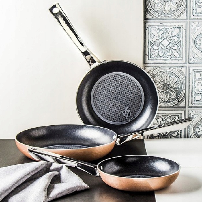 GŁĘBOKA PATELNIA WOK ROSE GOLD DIAMANT MONETA 28CM Średnica 28 cm