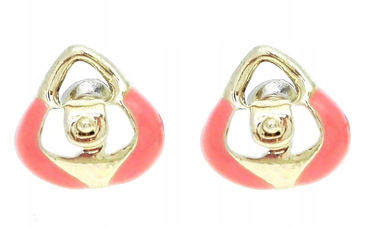 

Kolczyki złote torebki łososiowe