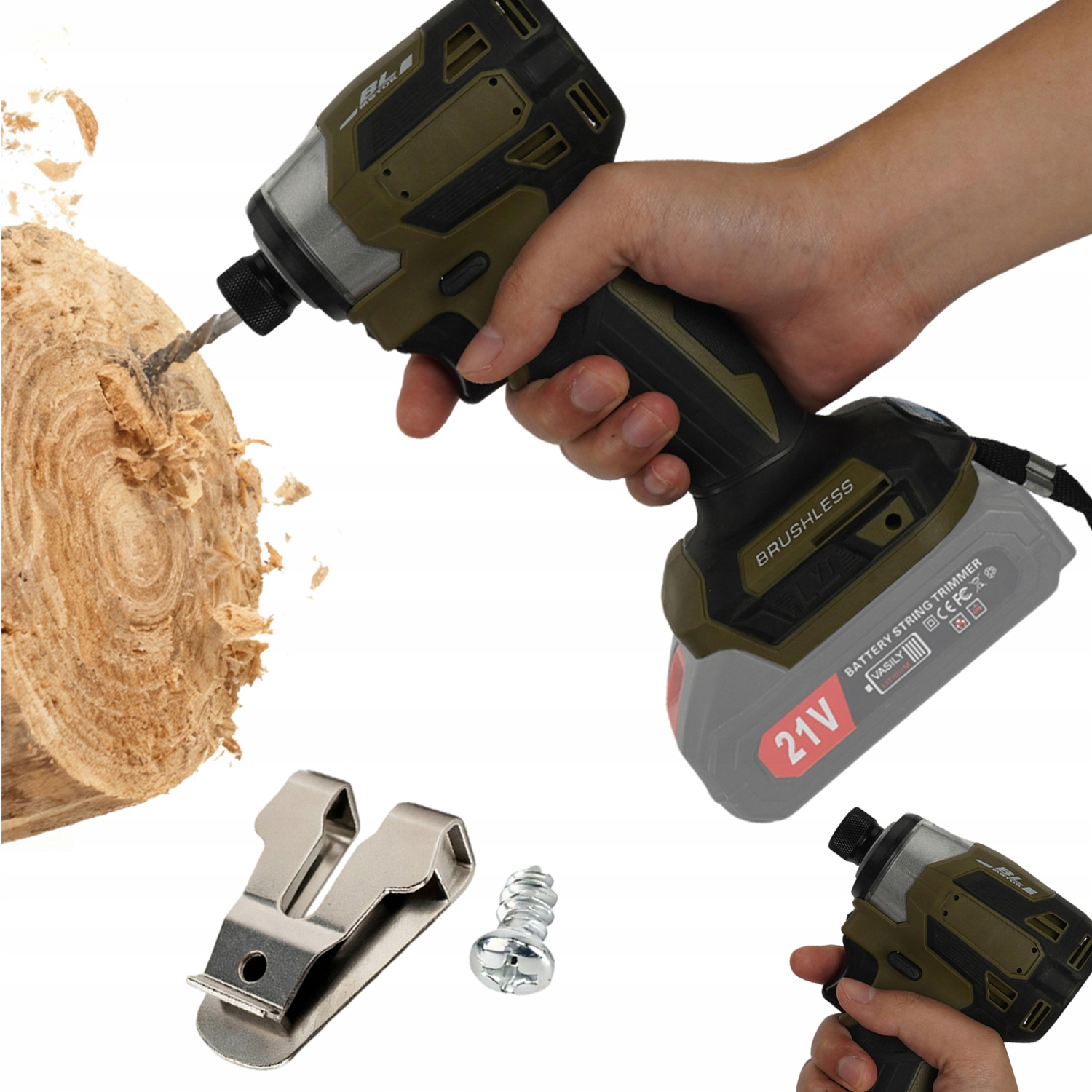 5-STUPŇOVÝ Příklepový Klíč S Led Lampou, Ergonomický Pro Kutily