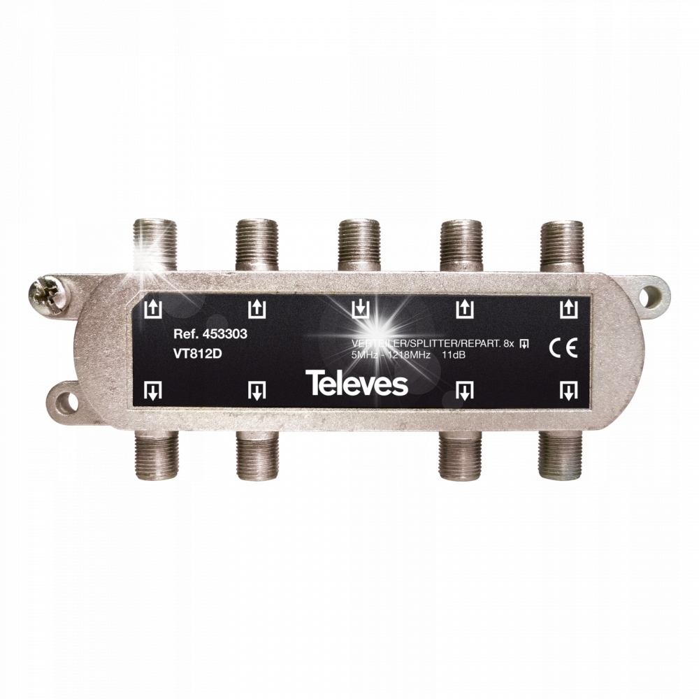 1 / 8 сплиттер разветвитель ТВ DVB-T2 и DVB-C кабель сплиттер 1x8