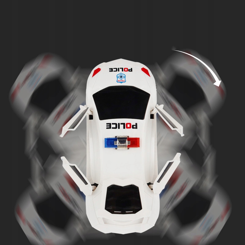 SAMOCHÓD ELEKTRYCZNY ŚWIECĄCY GRAJĄCY OBROTOWY LED Marka Madej