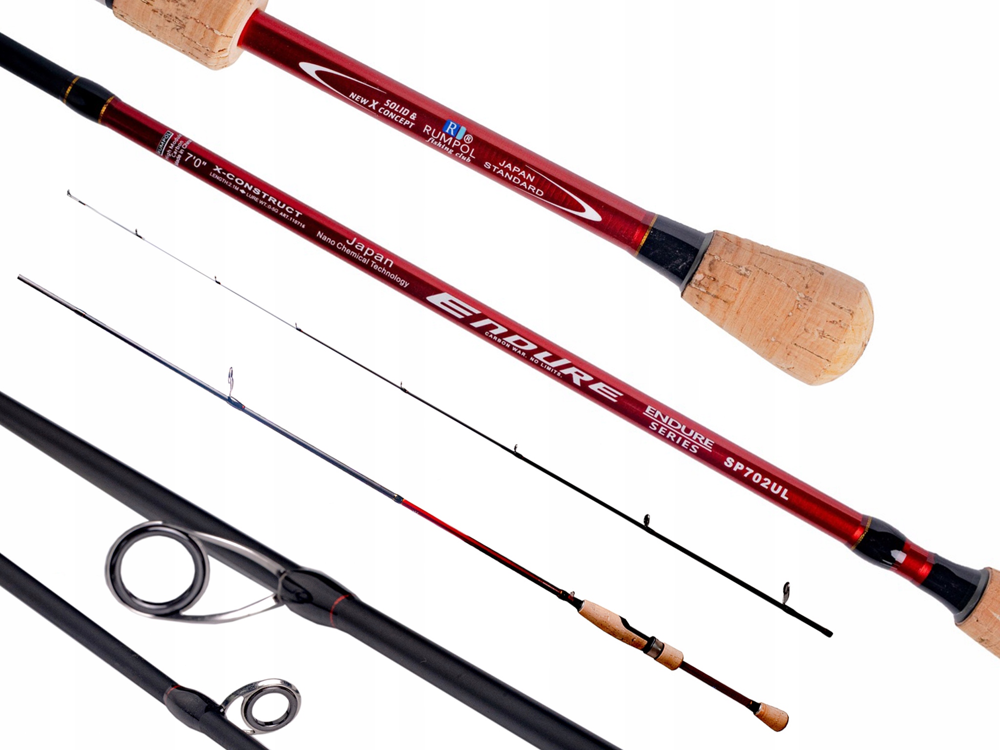 Prut Endure Spinning 2.1 M 0-5 G Karbon 210 CM Ultra Lehký Rumpol