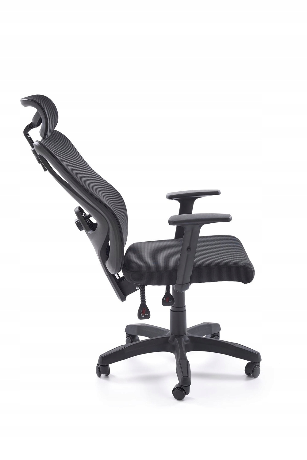 Fotel biurowy pracowniczy MASON czarny do 120 kg / ZGODNY Z NAJNOWSZĄ NORMĄ Szerokość mebla 62 cm