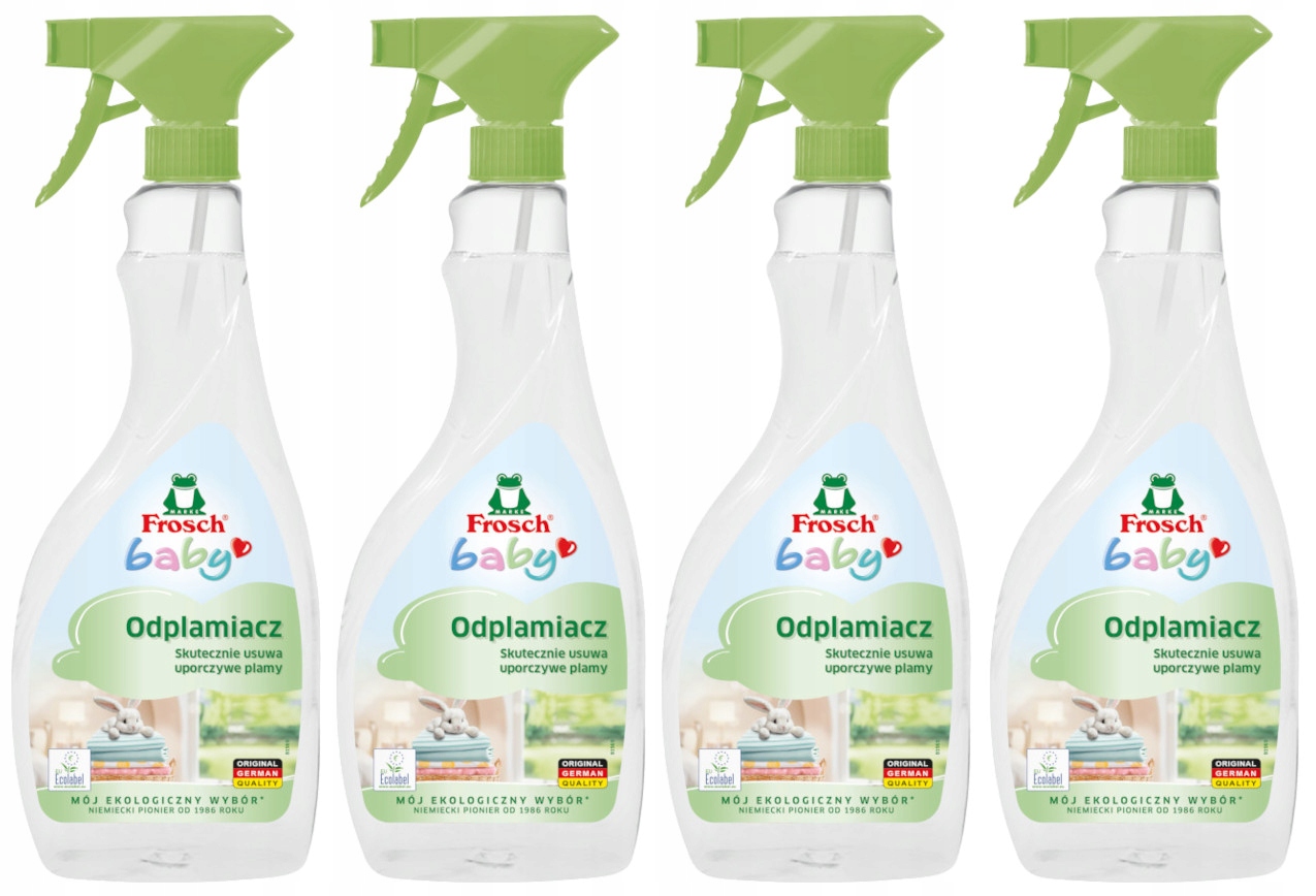 Levně 4x Frosch Baby Odstraňovač skvrn na oblečení pro miminka a děti Eko 500 ml
