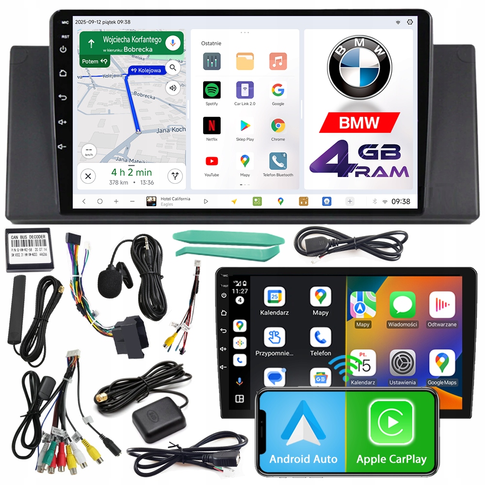 Autorádio Ncs D9 Bmw E39 1995-2004 Android Navigace 4GB Lte