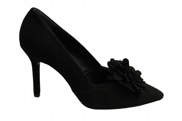 Boty Ryłko 9WNN6_14F Černé Semiš vel. 38,5 s květem