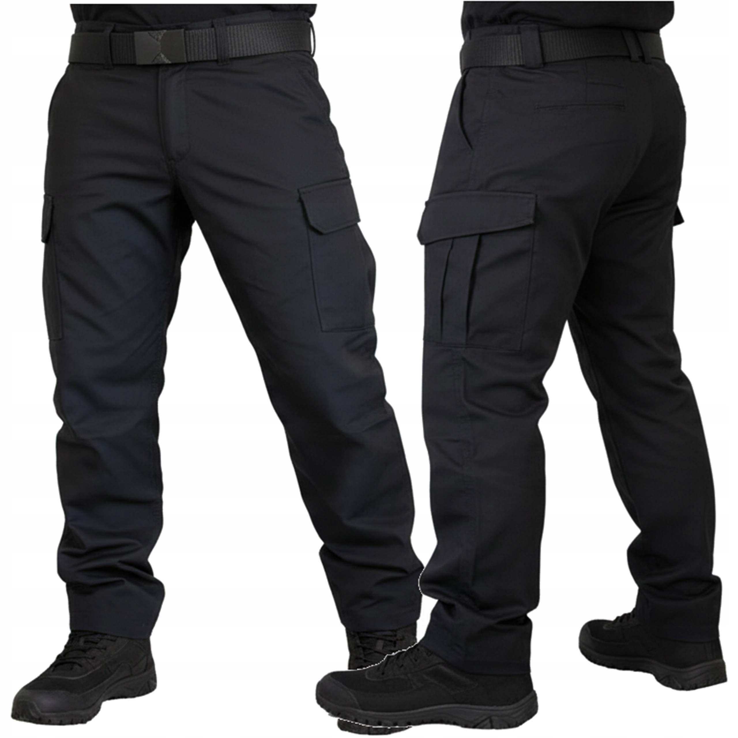 Spodnie Wojskowe Czarne Grom Taktyczne Bojówki Mocne Black Camo Pl r. XL