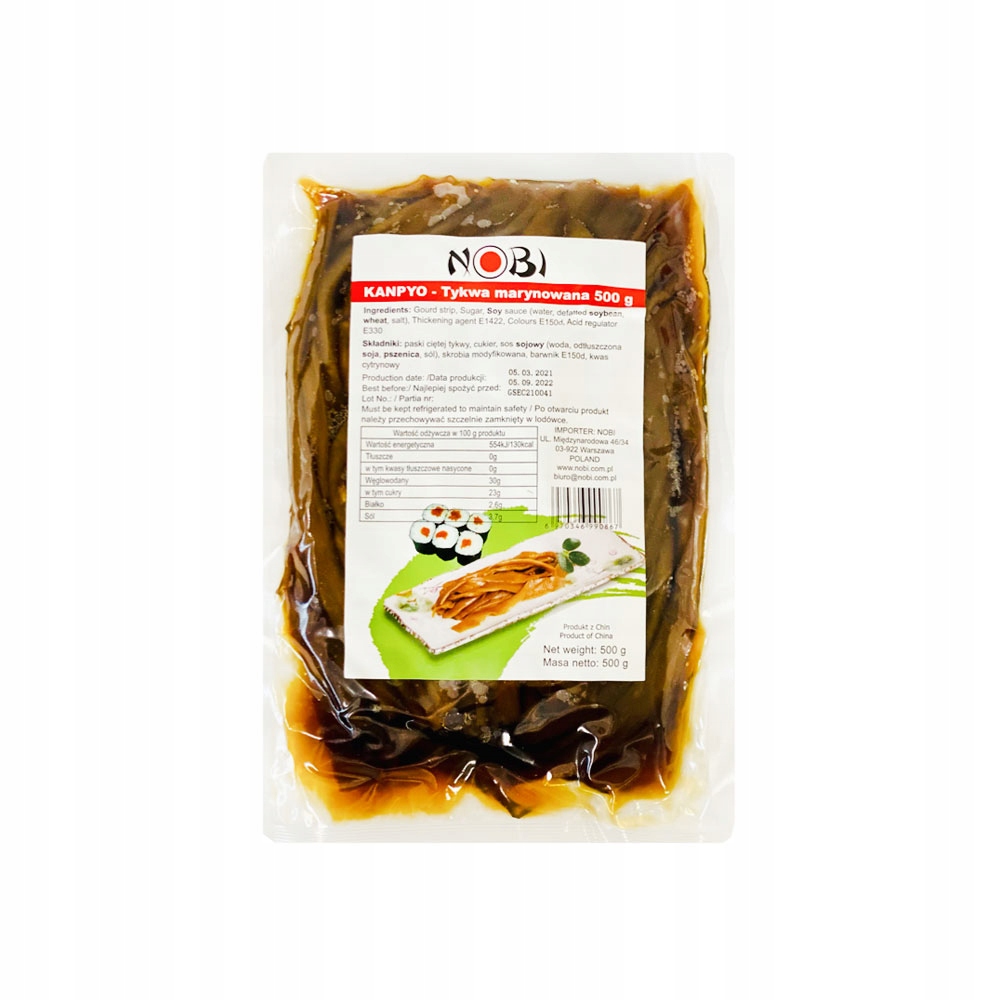 

Tykwa marynowana Kanpyo do Sushi Paski 500g Ak