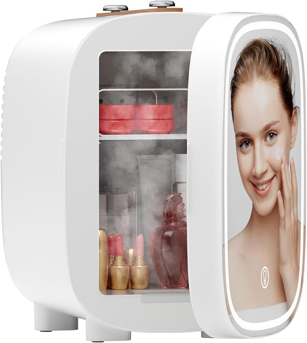 Lednička na kosmetiku Zrcadlo Led 4L Přenosná Make-up Skincare Ligiant