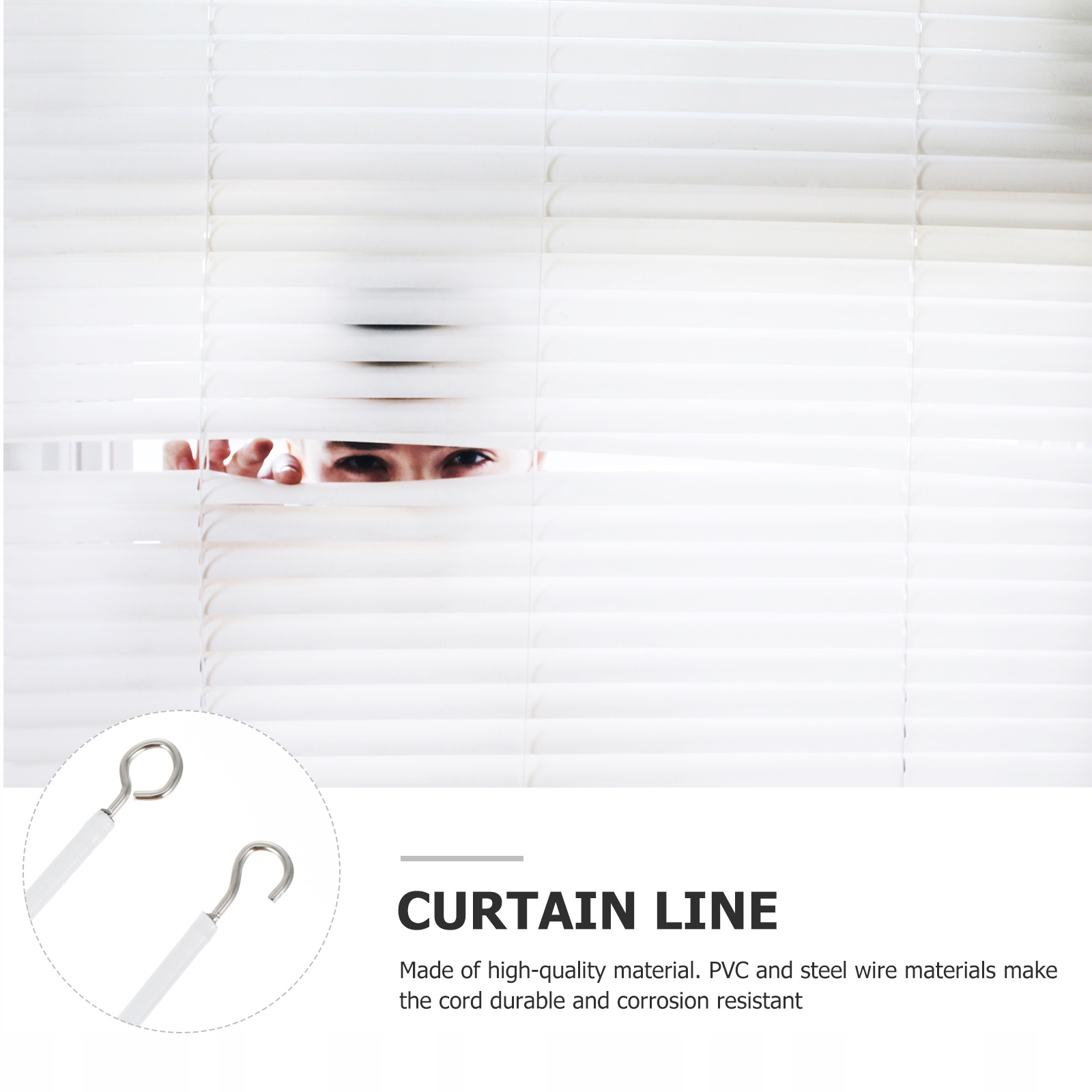 Linka do zasłon z drutu powlekanego Zdjęcie 10 metrów Rodzaj inne