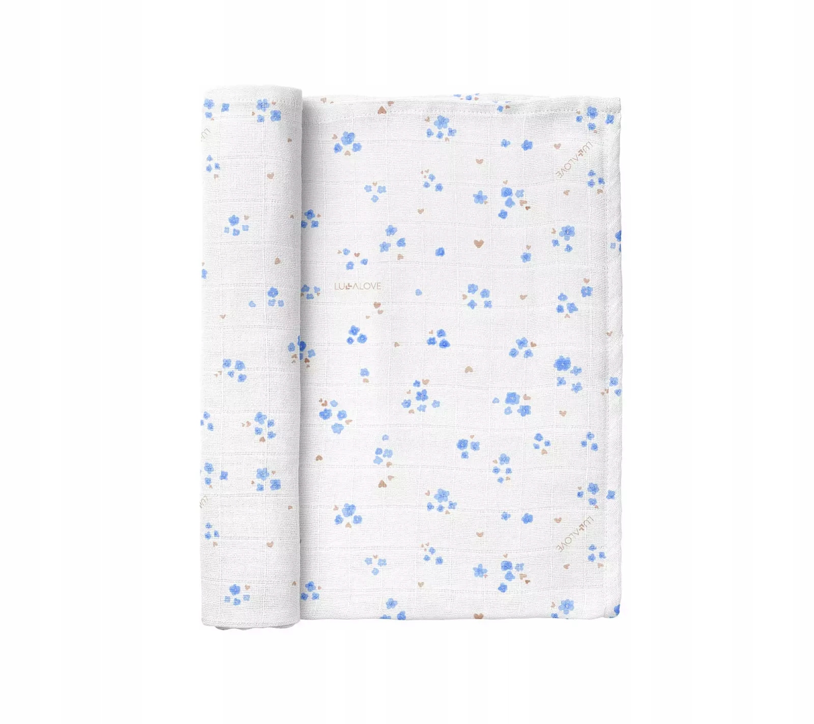 LULLALOVE Muślinowy otulacz 100cm niezapominajki