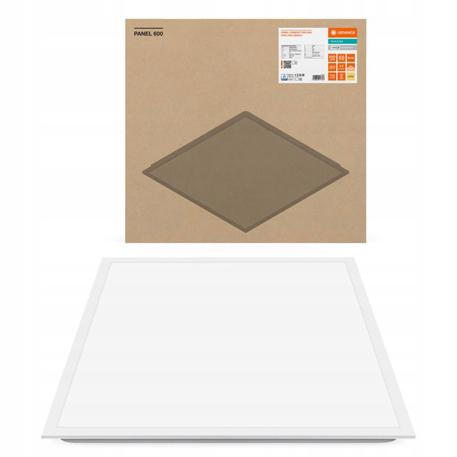 Led panel Svítidlo Stropní Svítidlo Kaseton 33W 3630lm 3000K 60x60cm