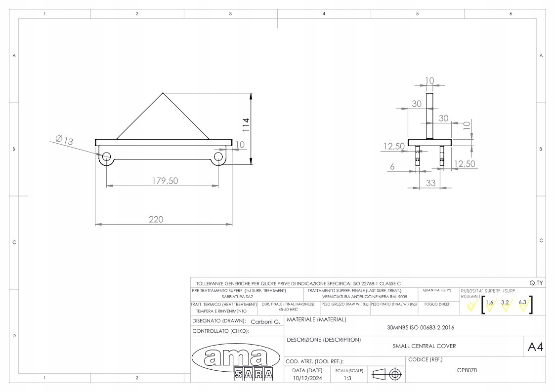 Kryt s ostruhou Ripper mini Pinokio CP8078, CP8078