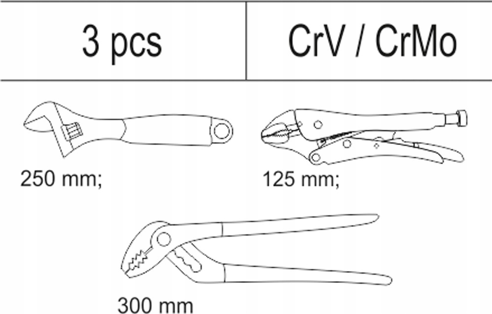 WKŁAD DO SZUFLADY ZESTAW SZCZYPIEC 3CZ Marka Yato