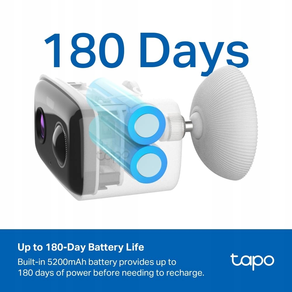 TAPO C400 Kamera Zewnętrzna Akumulatorowa 1080p HD WiFi Nocna Pogodoodporna — miniatura 3