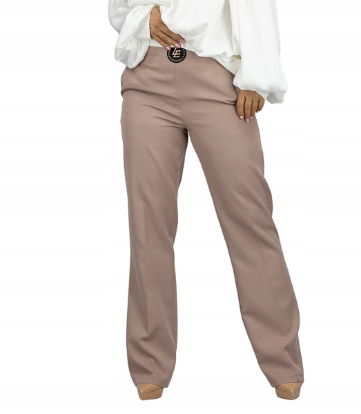 Elegantní kantové kalhoty s nášivkou Agrafka 44