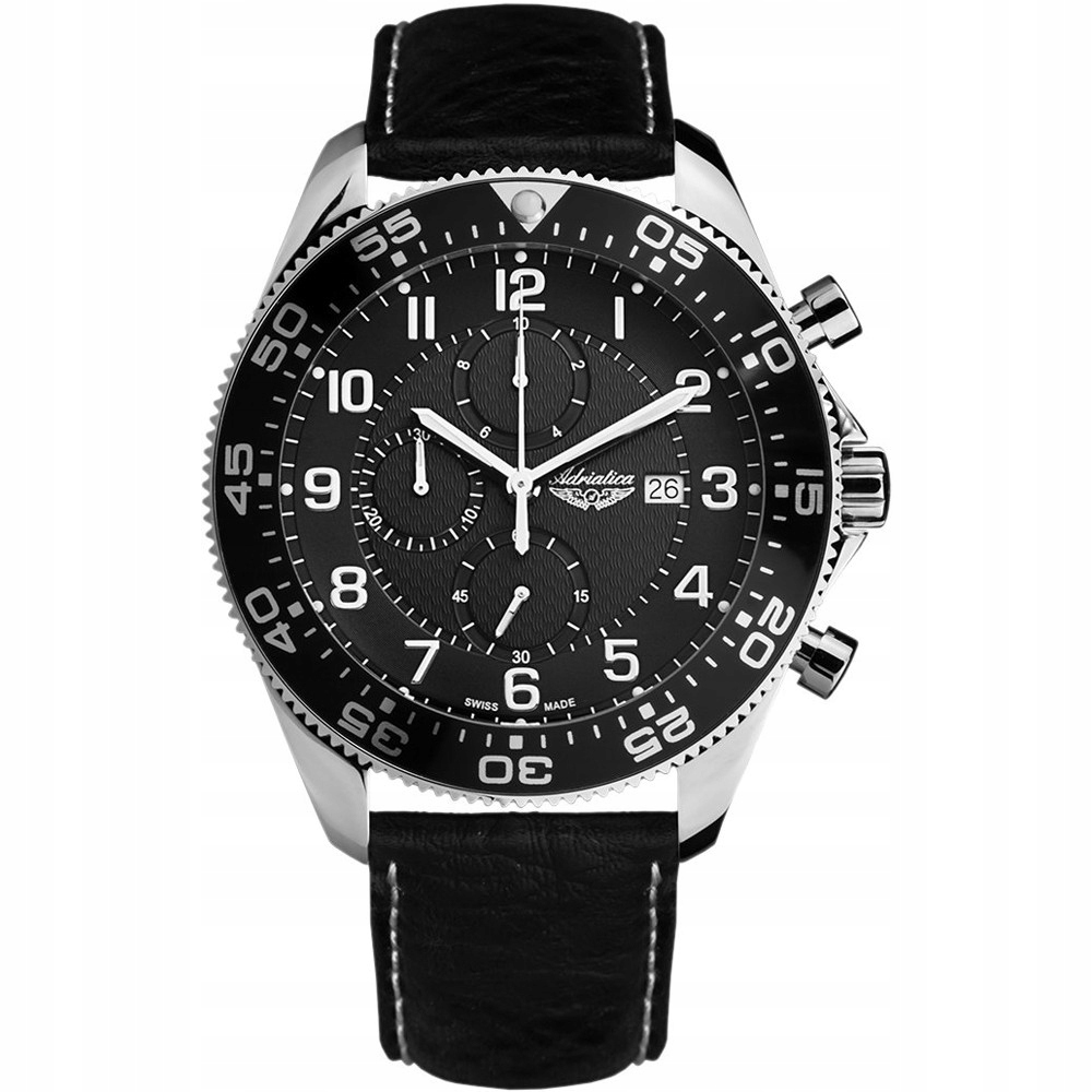 Pánské Hodinky Adriatica A1147.5224CH, černý řemínek