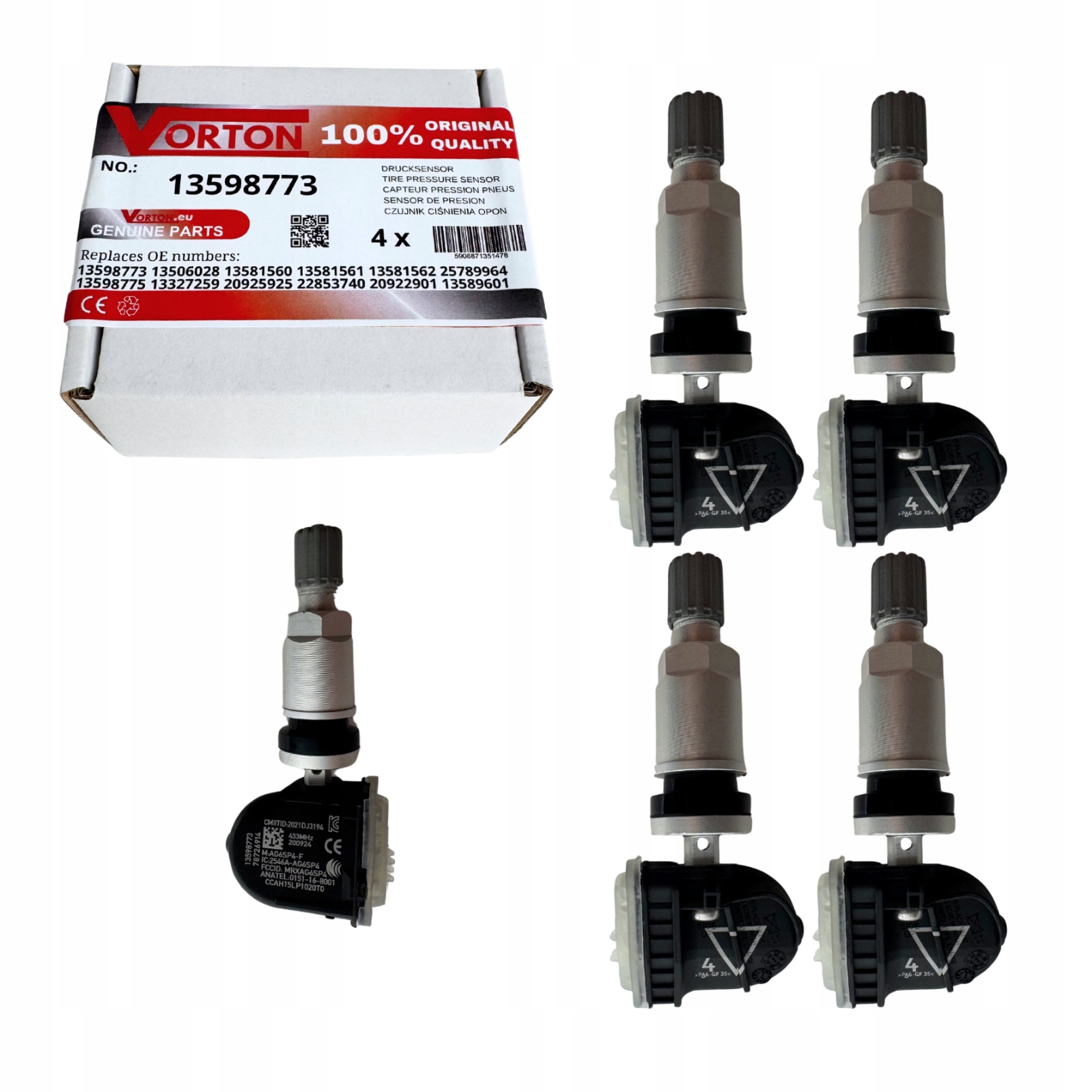 Snímače Tlaku Pneumatík Tpms Opel Astra J K Corsa D E Meriva B Zafira C