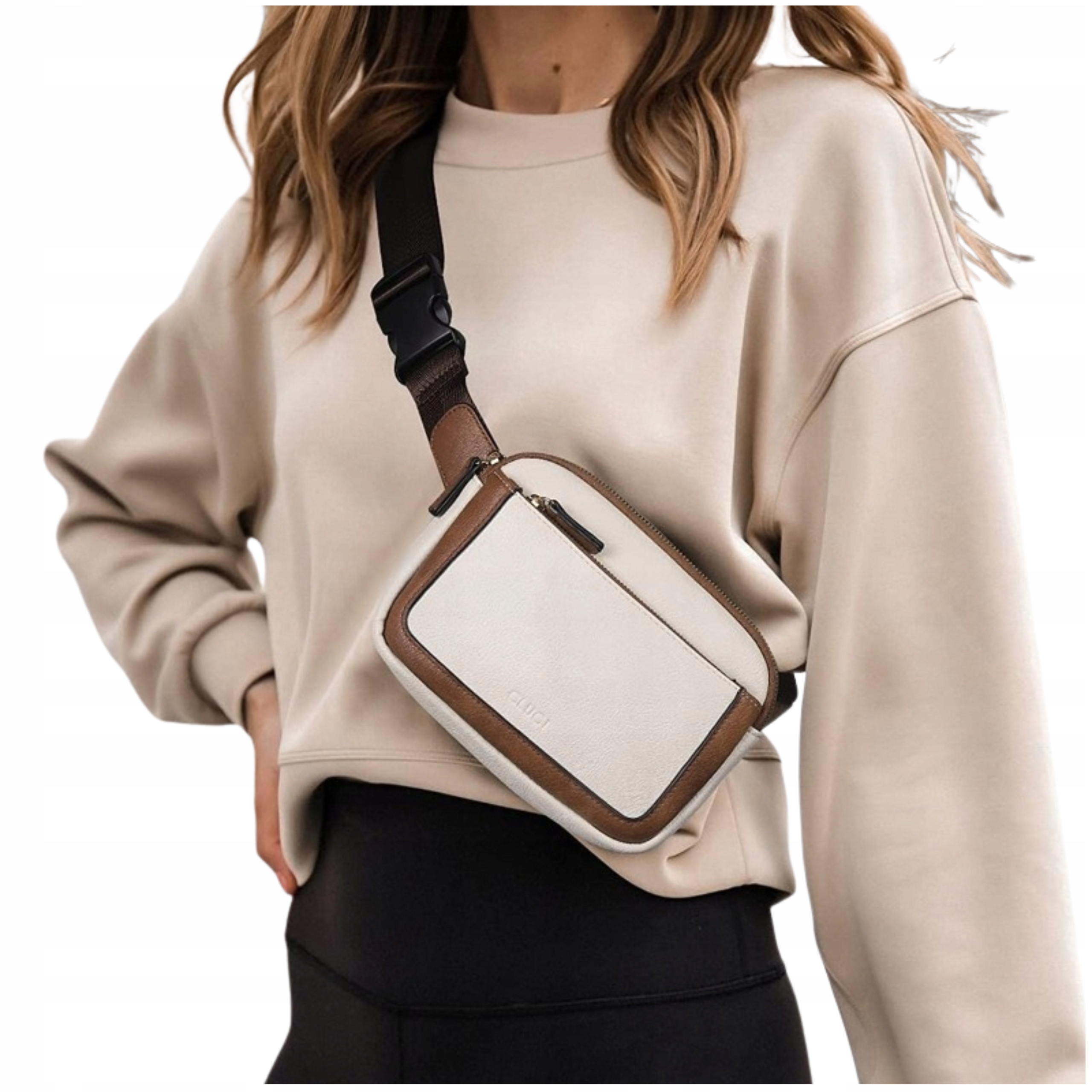 TOREBKA DAMSKA SASZETKA LISTONOSZKA NERKA NA RAMIĘ POJEMNA MIEJSKA NA LATO