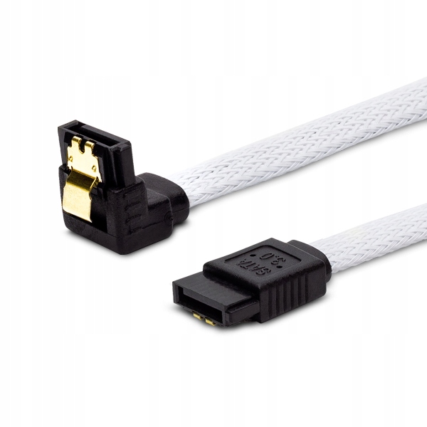 

Oplot Biały Kątowy Kabel Sata III 30cm Zatrzaski