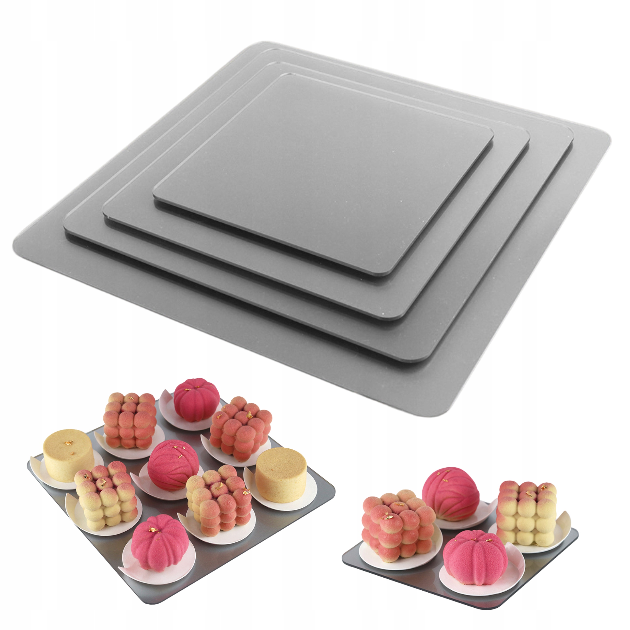 Patera srebrna Zestaw babeczki patery Słodki Stół ekspozytor chrzest ślub