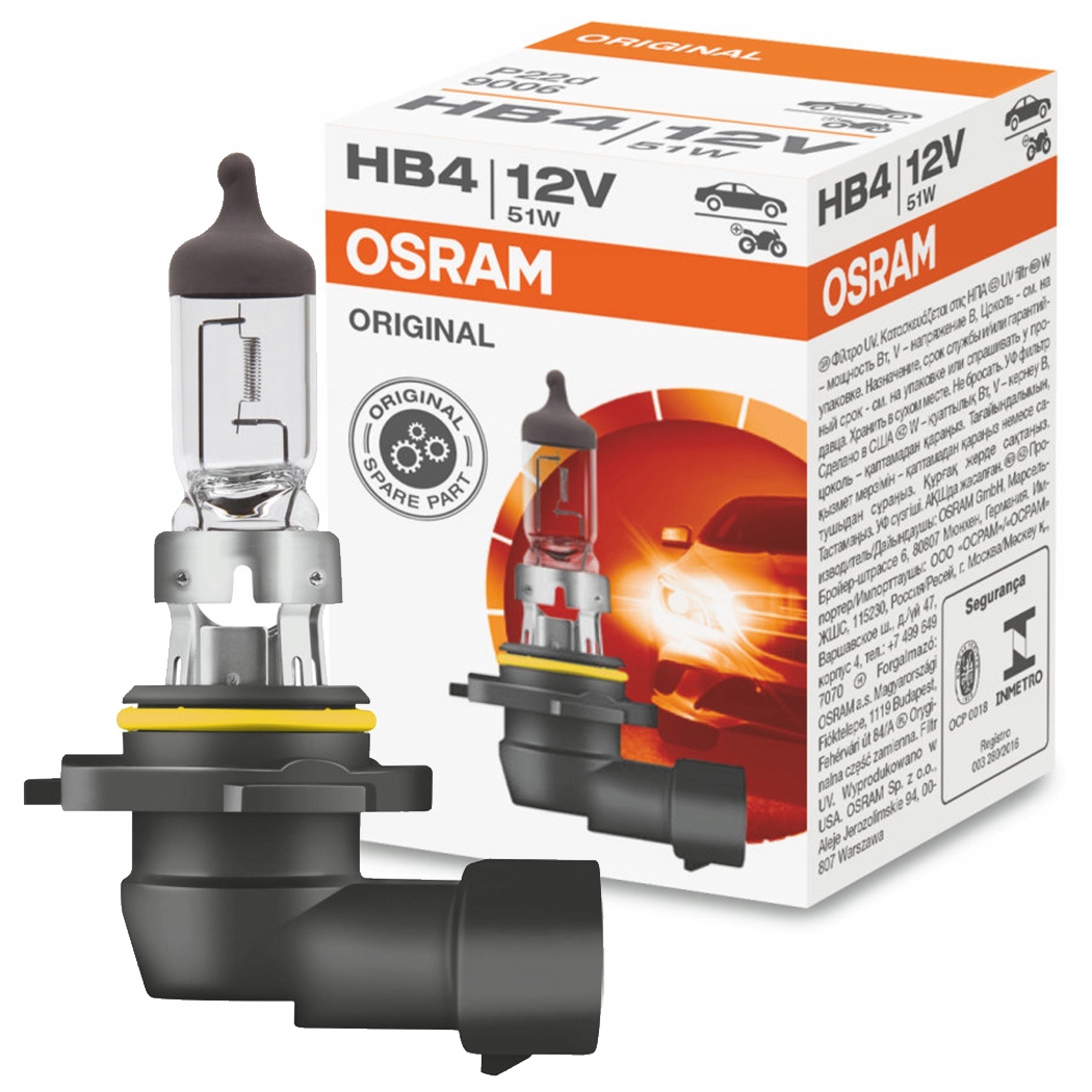 

Osram Original Żarówka 12V 51W P22d Usa 9006 HB4