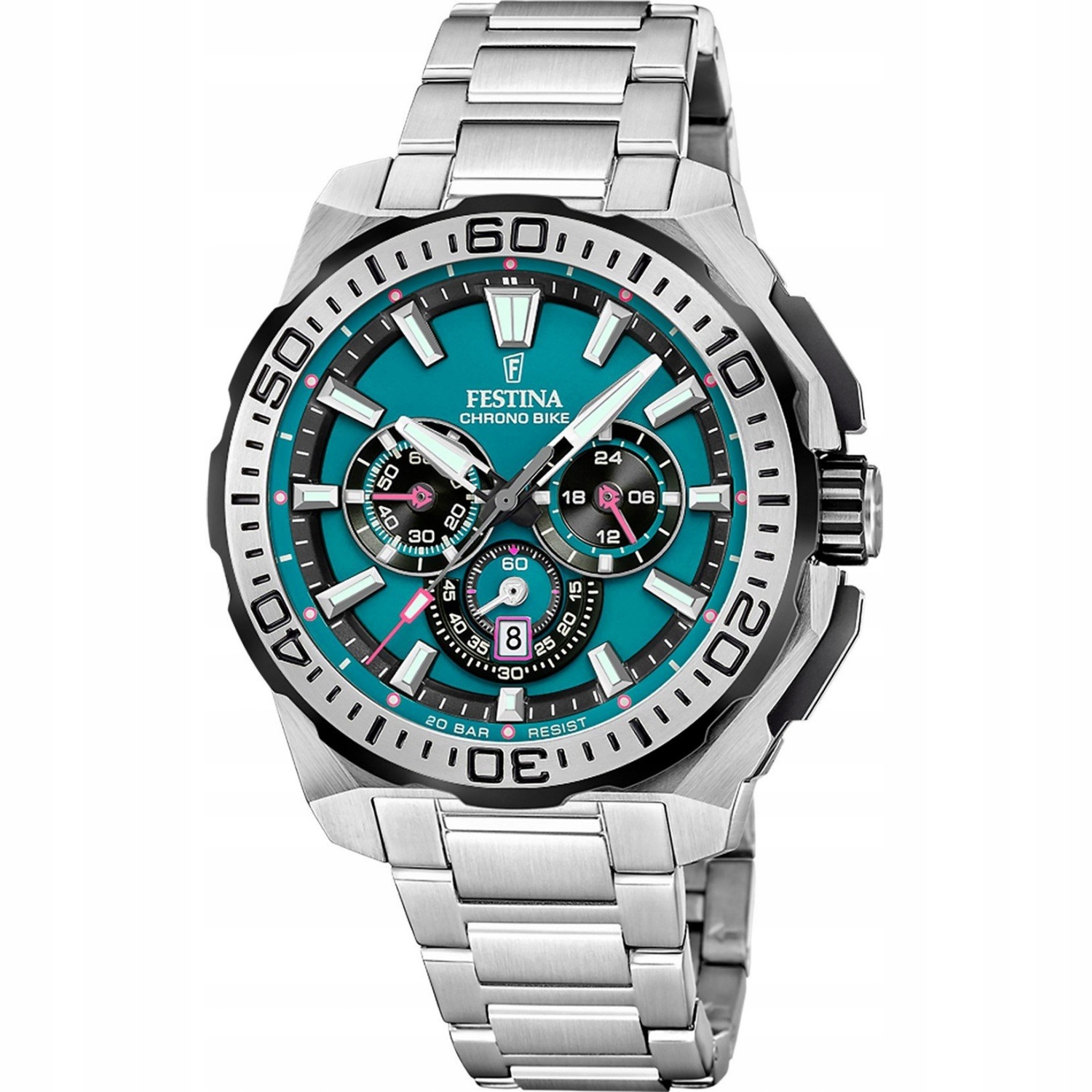 Pánské Hodinky Festina F20724-6 stříbrný náramek