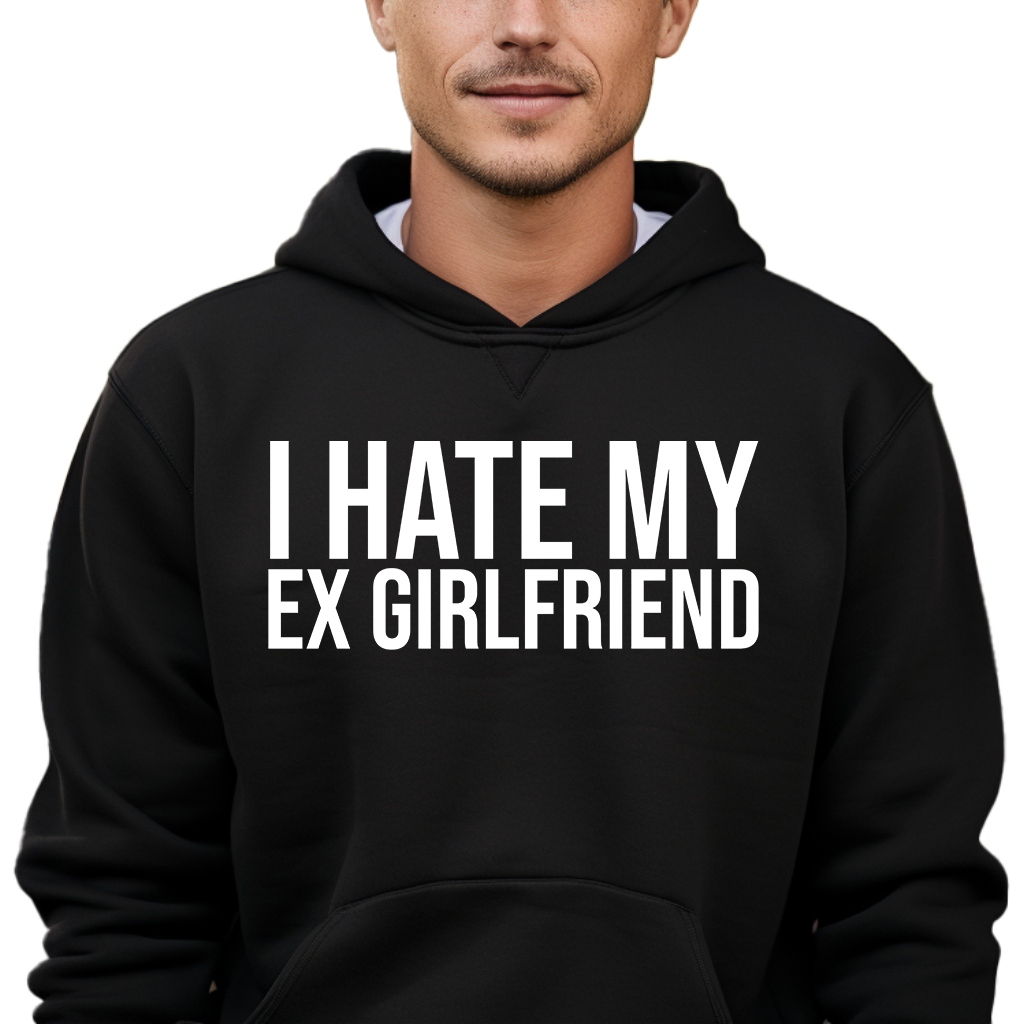 mikina s kapucí I Hate My Ex Girlfriend Mix Mnoho vzorů Velikost XL